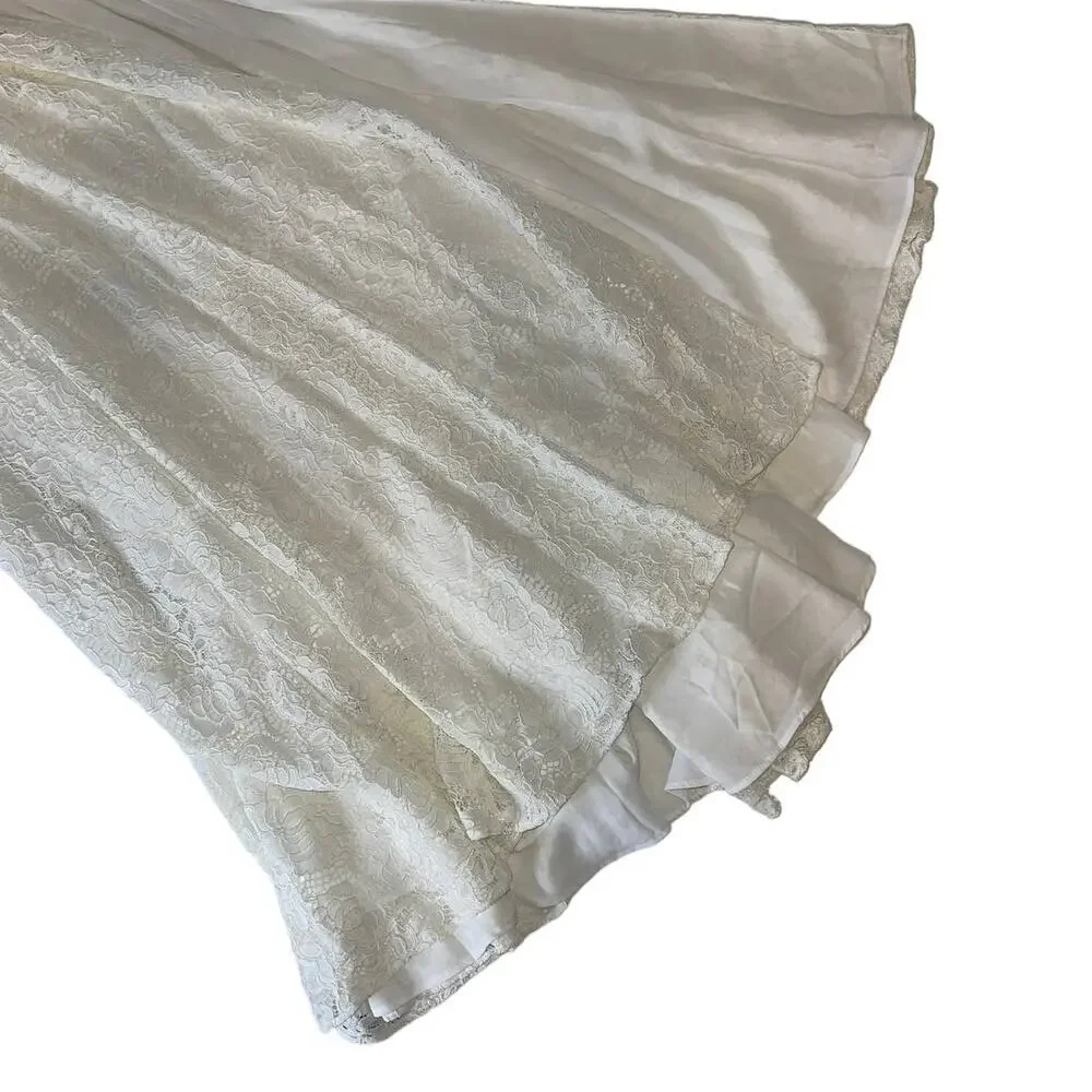 Fame and Partners Charlotte White Maxi Dress Size 2 - Picture 12 of 16